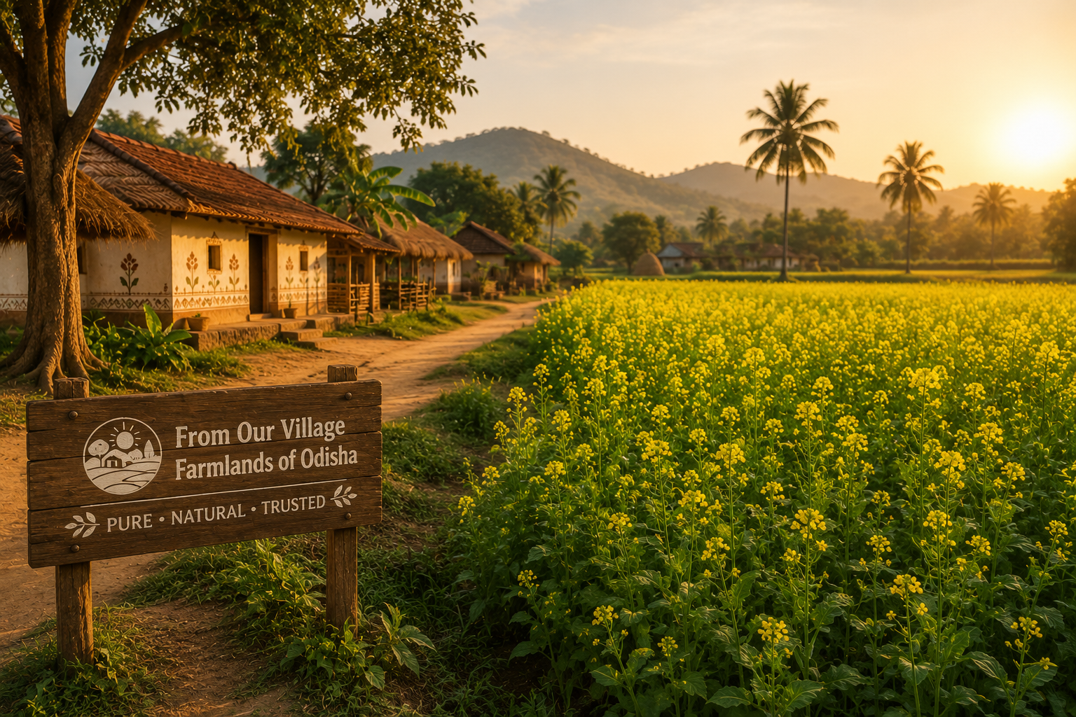 Village farmland in Odisha